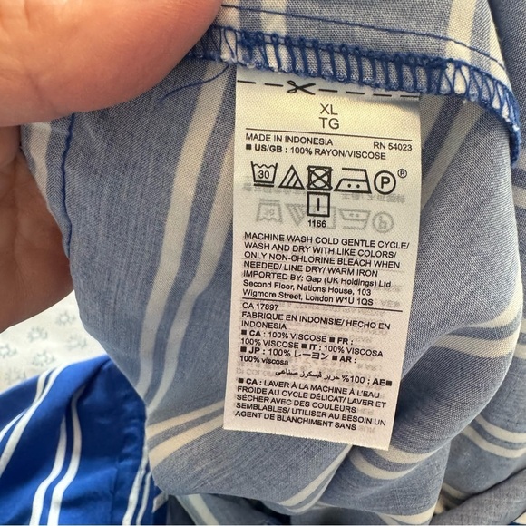 Gap Women’s Blue and White Striped Sleeveless XL Dress - Picture 6 of 6